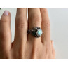 925 Sterling Silver Haliotis & Marcasites Ring Size 8.5