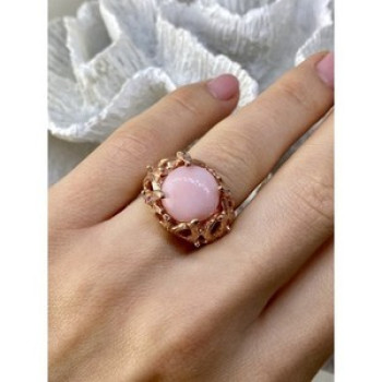 925 Sterling Silver Gold Plated Morganite 