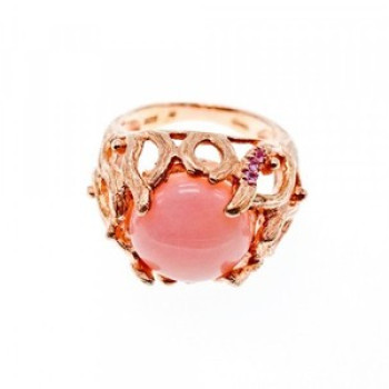 925 Sterling Silver Gold Plated Morganite 