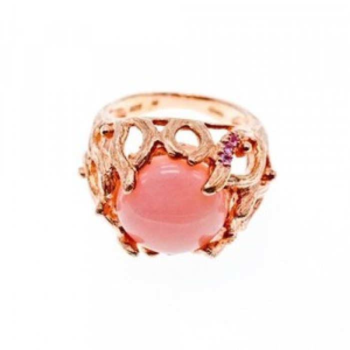 925 Sterling Silver Gold Plated Morganite 