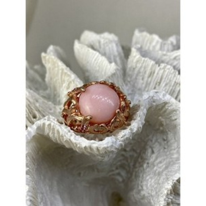 925 Sterling Silver Gold Plated Morganite 