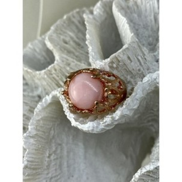 925 Sterling Silver Gold Plated Morganite 