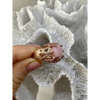925 Sterling Silver Gold Plated Morganite 
