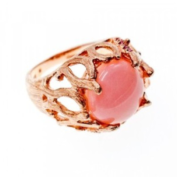 925 Sterling Silver Gold Plated Morganite 