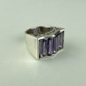 925 Sterling Silver Purple Tourmaline Ring Size 6