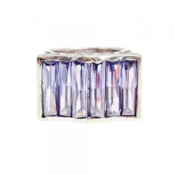 925 Sterling Silver Purple Tourmaline Ring Size 6