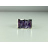 925 Sterling Silver Purple Tourmaline Ring Size 6