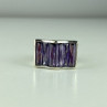 925 Sterling Silver Purple Tourmaline Ring Size 6
