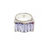 925 Sterling Silver Purple Tourmaline Ring Size 6