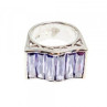 925 Sterling Silver Purple Tourmaline Ring Size 6