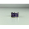 925 Sterling Silver Purple Tourmaline Ring Size 6