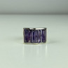 925 Sterling Silver Purple Tourmaline Ring Size 6