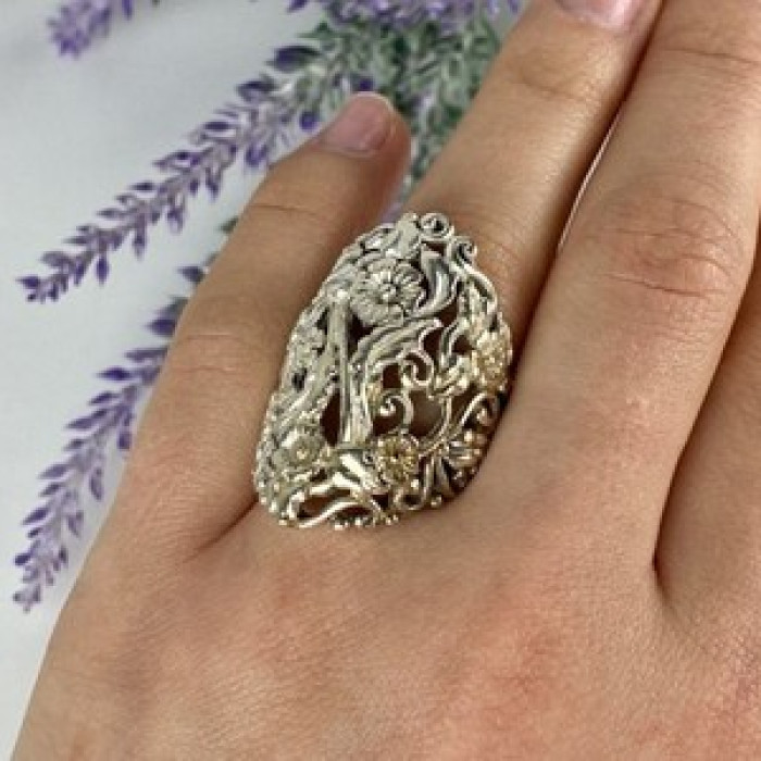Vintage 925 Sterling Silver Ring Size 7.5