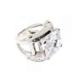 925 Sterling Silver CZ Ring Size 6.5