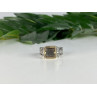 Men's 925 Sterling Silver with Gilding (14 K) Haliotis Ring Size 10.5