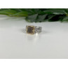 Men's 925 Sterling Silver with Gilding (14 K) Haliotis Ring Size 10.5