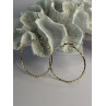 Large Hoop Gold Plated Earrings Length 2.40 Inch