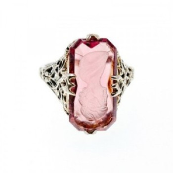 925 Sterling Silver Pink Agate 