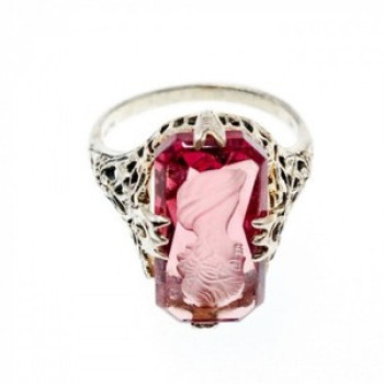 925 Sterling Silver Pink Agate 