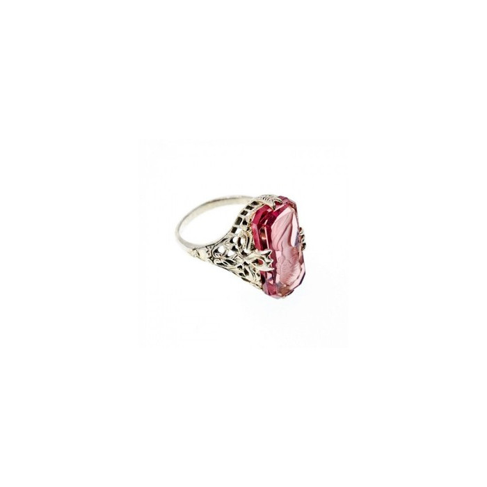 925 Sterling Silver Pink  Agate 