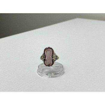 925 Sterling Silver Pink  Agate 