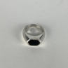 925 Sterling Silver Black Nephrite (Jade)  Ring Size 10