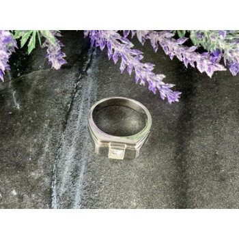 Men's 925 Sterling Silver White Sapphire Ring Size 11.5