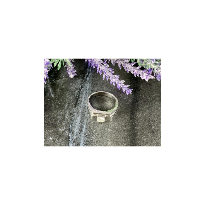 Men's 925 Sterling Silver White Sapphire Ring Size 11.5