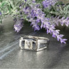 Men'S 925 Sterling Silver White Sapphire Ring Size 11.5