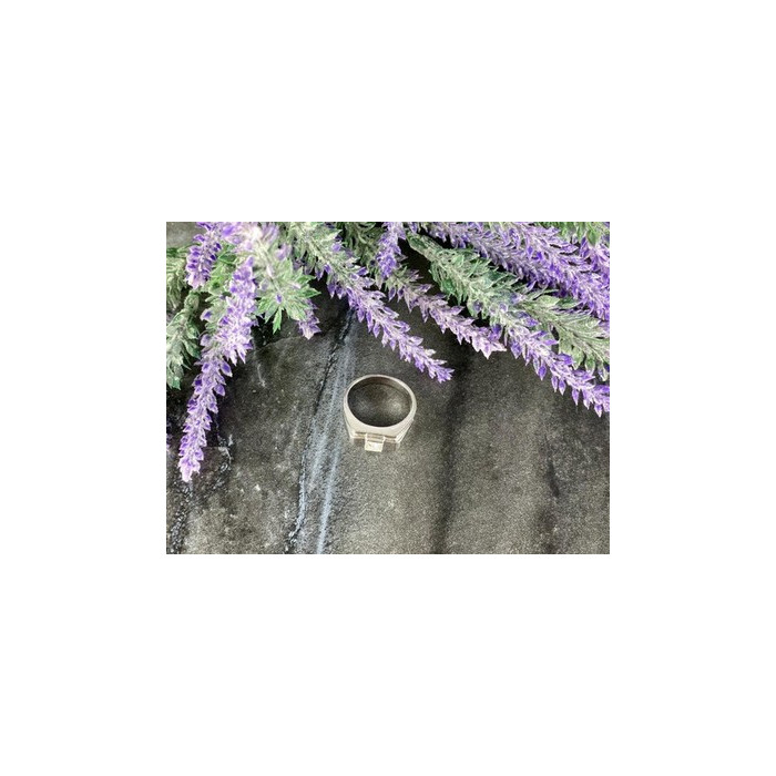 Men's 925 Sterling Silver White Sapphire Ring Size 11.5