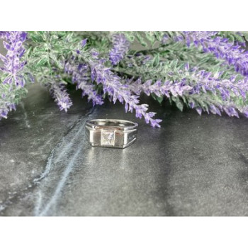 Men's 925 Sterling Silver White Sapphire Ring Size 11.5