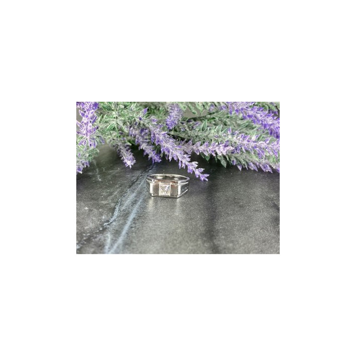 Men's 925 Sterling Silver White Sapphire Ring Size 11.5