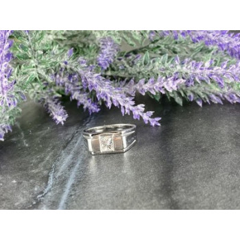 Men's 925 Sterling Silver White Sapphire Ring Size 11.5