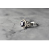 925 Sterling Silver  Blue and White Sapphire Ring Size 6.5