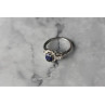 925 Sterling Silver  Blue and White Sapphire Ring Size 6.5