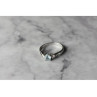 925 Sterling Silver Blue Spinel and CZ Ring Size 7.5
