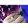 925 Sterling Silver Garnet & CZ Ring Size 6.5