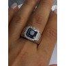 Mens 925 Sterling Silver Sapphire & Beryl Ring Size 10