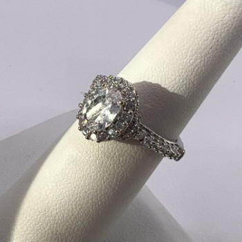 925 Sterling Silver CZ Ring Size 5.5