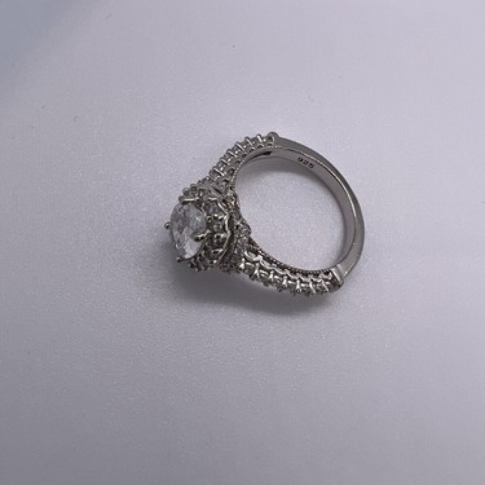 925 Sterling Silver CZ Ring Size 5.5