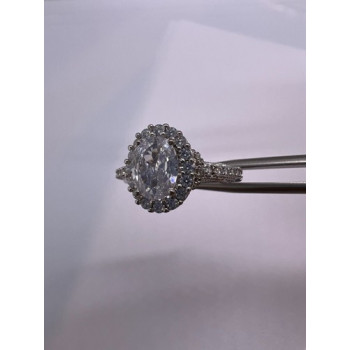 925 Sterling Silver CZ Ring Size 5.5