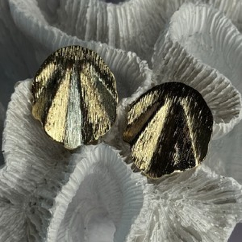 Unique Gold Plated Earrings Length 1.15 Inch
