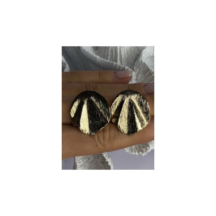 Unique Gold Plated Earrings Length 1.15 Inch