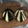Unique Gold Plated Earrings Length 1.15 Inch
