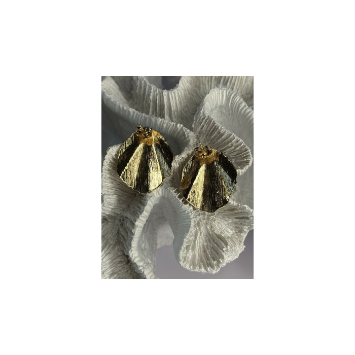 Unique Gold Plated Earrings Length 1.15 Inch