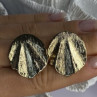 Unique Gold Plated Earrings Length 1.15 Inch