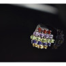 925 Sterling Silver Multi Gemstones Ring Size 8.5