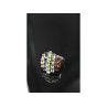 925 Sterling Silver Multi Gemstones Ring Size 8.5