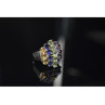 925 Sterling Silver Multi Gemstones Ring Size 8.5