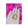 925 Sterling Silver Gold Plated Alpanite Ring Size 9.5
